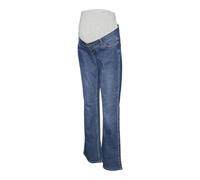 MAMA.LICIOUS Mledina Flared Db Jeans Noos, Dark Medium Blue Denim, 29W / 32L