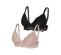 MAMA.LICIOUS MLSIDSEL Alba Lace Bra 2F 2-P, Rosa Misty/Pack: Black, S