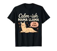 Mamá Llama Divertido Mamá Crianza Humor Llama Gráfico Mamá Vida Camiseta