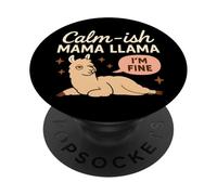 Mamá Llama Divertido Mamá Crianza Humor Llama Gráfico Mamá Vida PopSockets PopGrip Adhesivo