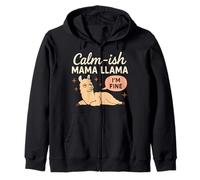 Mamá Llama Divertido Mamá Crianza Humor Llama Gráfico Mamá Vida Sudadera con Capucha