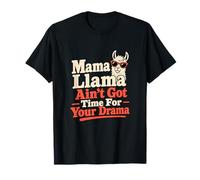 Mamá Llama No Hay Tiempo para el Drama Broma Llama Humor Camiseta