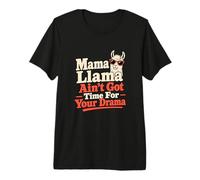 Mamá Llama No Hay Tiempo para el Drama Broma Llama Humor Camiseta Premium