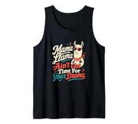 Mamá Llama No Hay Tiempo para el Drama Broma Llama Humor Camiseta sin Mangas