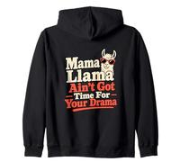 Mamá Llama No Hay Tiempo para el Drama Broma Llama Humor Sudadera con Capucha
