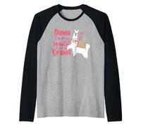 Mama llama no necesita drama Camiseta Manga Raglan