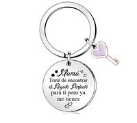 Mamá Llaveros Aros Mujeres Mami Día Madres Regalo Cumpleaños Divertido Etiqueta Impresionante Mamá Recordatorio Gracias Recuerdo de Hijo Hija Apreciar Acción Gracias Navidad Regalos Estrellas Diseño