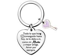 Mamá Llaveros Mujeres Mami Día Madres Regalo Etiqueta Recordatorio Gracias Recuerdo De Hijo Hija Aprecia Acción Gracias Navidad Lindo CorazóN Mamá Todo Lo Que He Conseguido Hasta Hoy Te Lo Debo A Ti