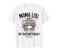 Mama LOU of The Birthday Girl Messy Bun - Gafas de Sol Florales Camiseta
