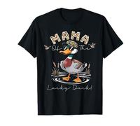Mamá Mamá del Pato De La Suerte Primer Cumpleaños Familia Pato Mallard Camiseta
