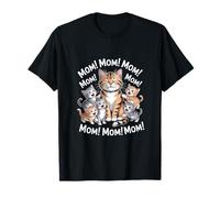 Mamá Mamá Mamá Divertido Gato Mamá Gatito Amor Camiseta