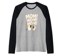 Mamá Mamá Mamá Mira Gracioso Gaviota Madre Pájaro Camiseta Manga Raglan