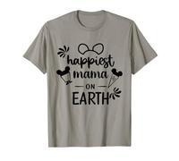 Mamá Más Feliz En La Tierra Divertido Mamá Mamá Día De La Madre Camiseta