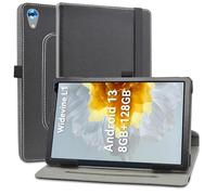 MAMA MOUTH Compatible con Okaysea OC101 Funda,Cuero Sintético Rotación de 360 Grados de Función de Soporte para Jeazans OC101 / HotLight HLTOC101 / HiGrace OC101 10 Inch Tablet,Negro