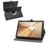 MAMA MOUTH Compatible con Samsung Galaxy Tab A11 Funda,de Cuero PU con rotación de 360°Funda para TCL Tab Lite 9132S de 8,7 Pulgadas Tableta,Color Negro