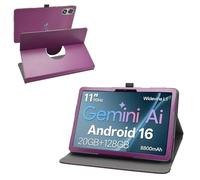 MAMA MOUTH rotación Funda para SVITOO P11 P11-T/ApoloSign EP1095T/SVITOO SVTT001/SVITOO P116/POWMUS LS1111/ApoloMedia EP1095T/DEZLTID M518-EEA/TABWEE T50/VekfulPC T50 11 Pulgadas Tableta,Púrpura