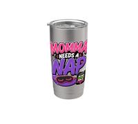 Mamá necesita una siesta, mamá cansada, no moleste a las mujeres divertidas Vaso térmico de acero inoxidable de doble pared