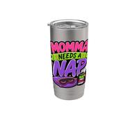 Mamá necesita una siesta, mamá cansada, no moleste a las mujeres divertidas Vaso térmico de acero inoxidable de doble pared