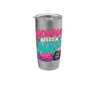Mamá necesita una siesta, mamá cansada, no moleste a las mujeres divertidas Vaso térmico de acero inoxidable de doble pared
