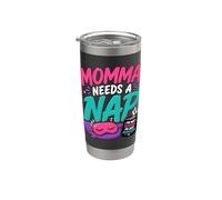 Mamá necesita una siesta, mamá cansada, no moleste a las mujeres divertidas Vaso térmico de acero inoxidable de doble pared