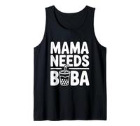Mama Needs Boba, Lindo Amante del té de Burbujas Camiseta sin Mangas
