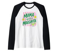 Mama Needs Margarita Fun Mom Beach Drink Design Camiseta Manga Raglan