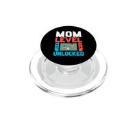 Mamá Nivel Desbloqueado Embarazo Retro Día de la Madre Gamer Lover PopSockets PopGrip para MagSafe