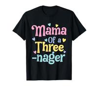 Mama of A Threenager, 3rd Birthday Matching Family Party Camiseta