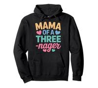Mama of A Threenager Mom Life Chaos Coordinator Vibes Sudadera con Capucha