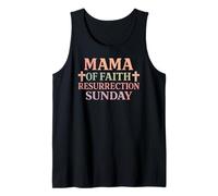 Mama of Faith Resurrection Sunday Christian Mama Cita Camiseta sin Mangas