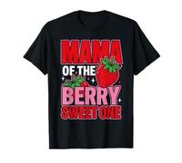 Mama of The Berry Sweet One Strawberry 1st Birthday Mom Camiseta