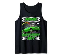 Mama of The Birthday Boy Race Car Party Family Matching Camiseta sin Mangas