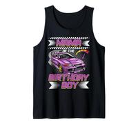 Mama of The Birthday Boy Race Car Party Family Matching Camiseta sin Mangas