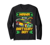 Mama of The Birthday Boy Race Car Party Family Matching Manga Larga