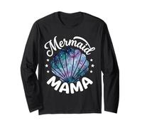 Mama of The Birthday con Forma de Concha de Sirena y Flores Rosas a Juego Manga Larga