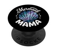 Mama of The Birthday con Forma de Concha de Sirena y Flores Rosas a Juego PopSockets PopGrip Adhesivo