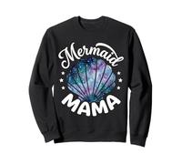 Mama of The Birthday con Forma de Concha de Sirena y Flores Rosas a Juego Sudadera