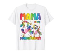 Mama of the Birthday Girl Dabbing Princess Unicorn Mom Camiseta