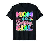 Mamá of The Birthday Girl Tie Dye Birthday Girl Bday Party Camiseta