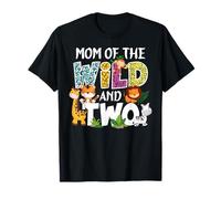 Mamá of The Wild and Two Zoo Safari Jungle Birthday Camiseta