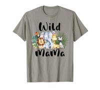 Mama of The Wild One Zoo Cumpleaños Safari Jungle Animal Camiseta