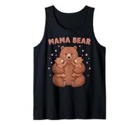Mamá Oso con Dos Lindos Osos bebé Madre Oso Camiseta para mamás Camiseta sin Mangas