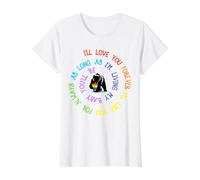Mamá Oso LGBT, te amaré para Siempre, te querré para Siempre Camiseta gráfica económica, Mujer, Blanco, XS