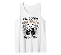 Mamá Panda Doing My Best Most Days Cute Baby Cub Bear Camiseta sin Mangas
