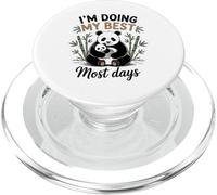 Mamá Panda Doing My Best Most Days Cute Baby Cub Bear PopSockets PopGrip para MagSafe