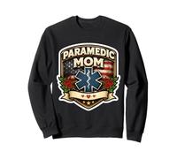 Mamá Paramédica Orgullosa EMT Día de la Madre EMS Mamá American USA Sudadera