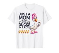 Mamá Patos en Fila Lindo Día de la Madre Mamá Mamá Mamá Mami Mujeres Camiseta