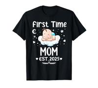 Mamá por primera vez EST. 2025 Lindo - Día del Padre de la Madre Camiseta