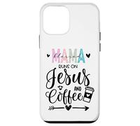 Mama Runs on Coffee and Jesus,Fueled by Jesus and Coffee Mom Carcasa para iPhone 12 Mini