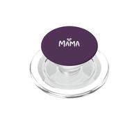 Mama Script Boho Heart - Morado PopSockets PopGrip para MagSafe